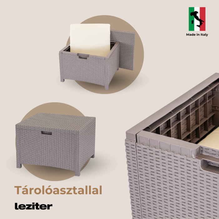 Leziter Set de mobilier de grădină Venus II cu 6 locuri, grafit cappuccino [6]