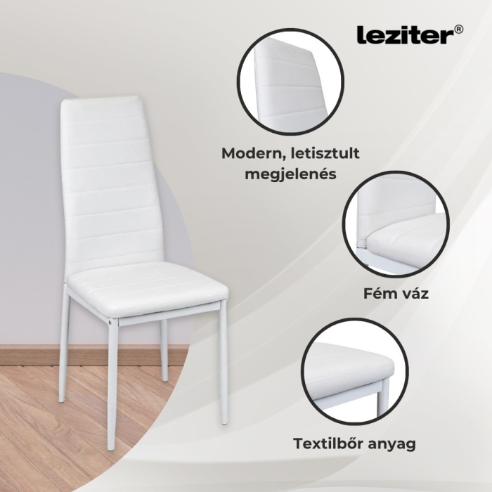 Leziter Set de sufragerie Cruz 4+1 alb [6]