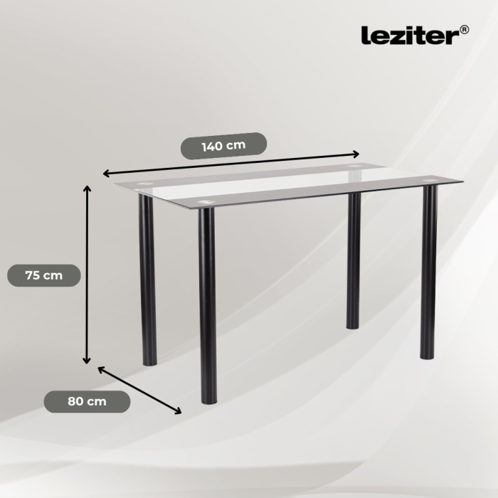 Leziter Set de sufragerie Denton 4+1 alb-negru [3]