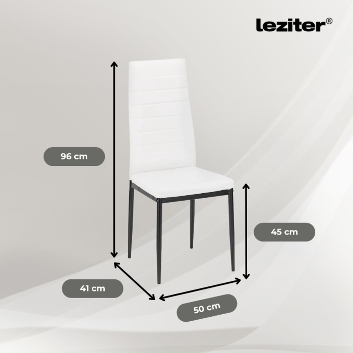 Leziter Set de sufragerie Denton 4+1 alb-negru [4]