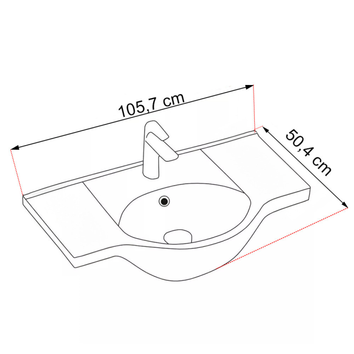 Leziter Set mobilier baie Bianca Plus 105, alb lucios [4]