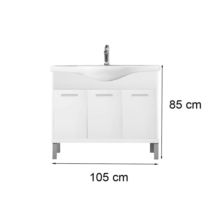 Leziter Set mobilier baie Nerva Prime 105, alb [3]