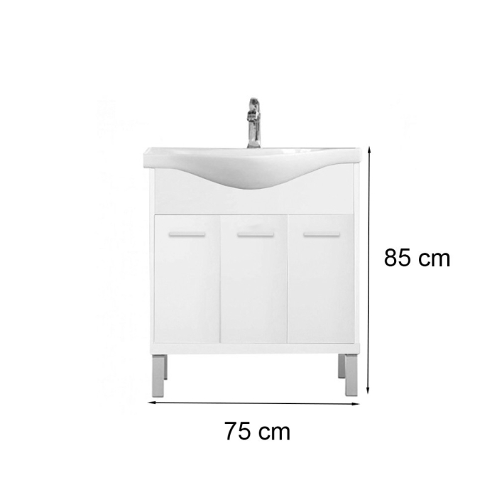 Leziter Set mobilier baie Nerva Prime 75, alb [3]
