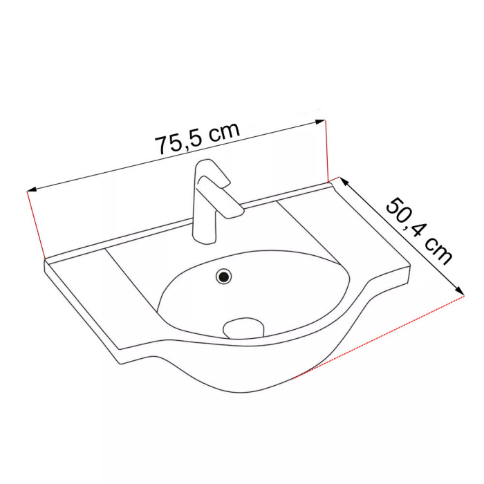 Leziter Set mobilier baie Nerva Prime 75, alb [4]