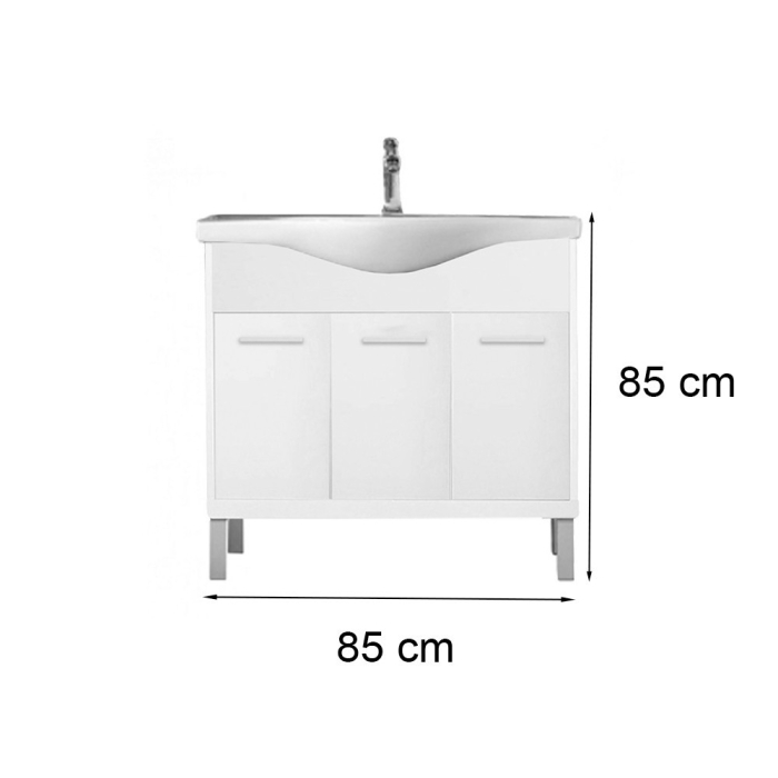 Leziter Set mobilier baie Nerva Prime 85, alb [3]
