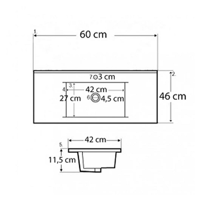 Leziter Set mobilier baie Porto 60 [5]