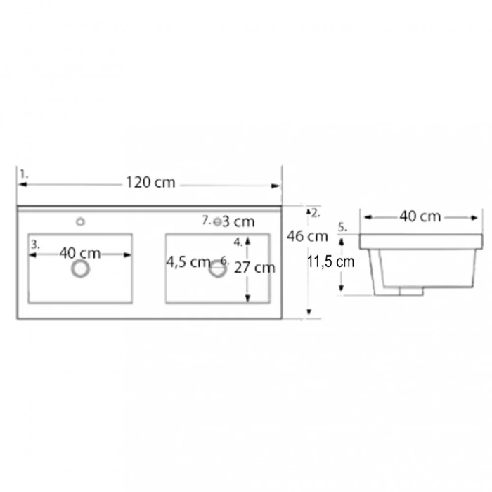 Leziter Set mobilier baie Porto Prime 120 complet [3]