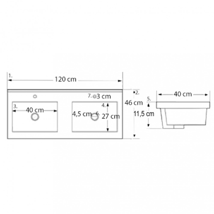 Leziter Set mobilier baie Porto Prime 120 complet [4]