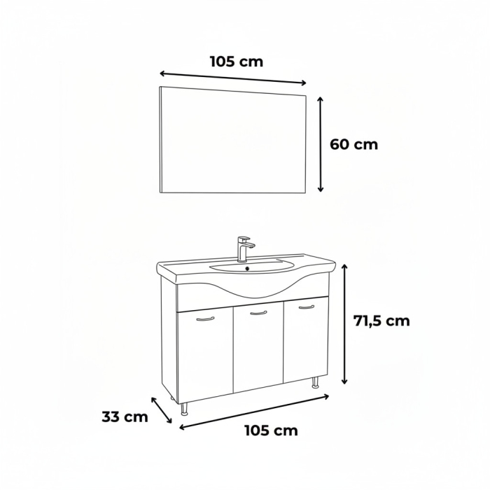 Leziter Set mobilier baie Ruben Prime 105 complet [3]