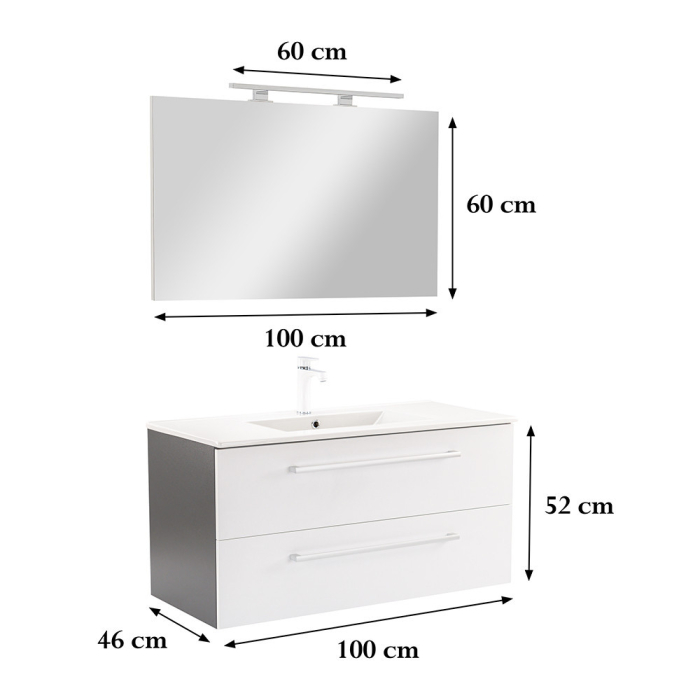 Leziter Set mobilier baie Vario Clam 100 complet [3]