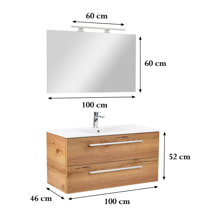 Leziter Set mobilier baie Vario Clam 100 complet [3]