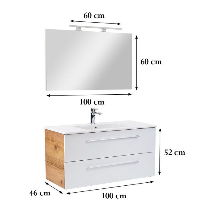 Leziter Set mobilier baie Vario Clam 100 complet [3]