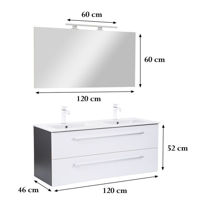 Leziter Set mobilier baie Vario Clam 120 complet [3]