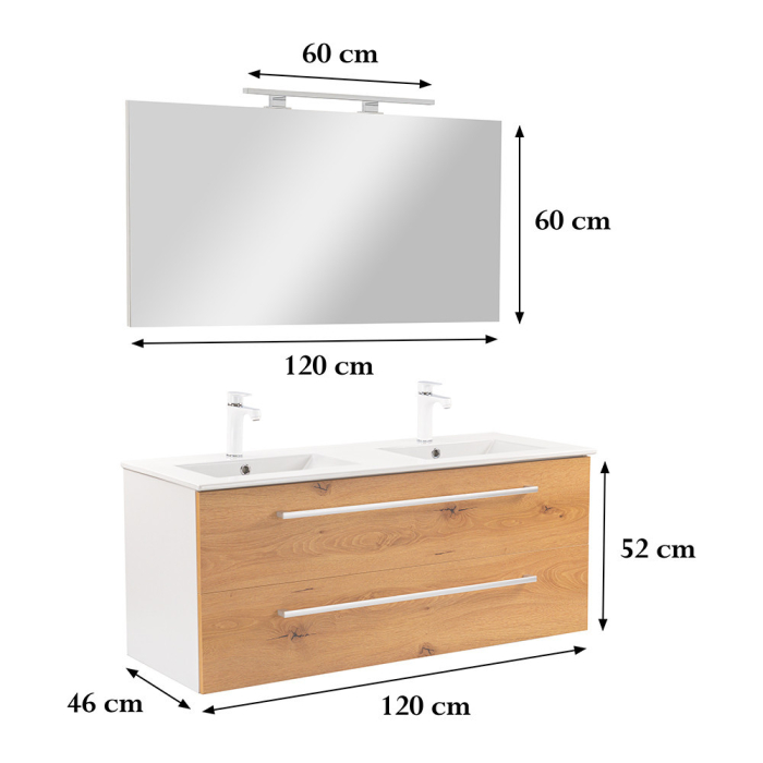 Leziter Set mobilier baie Vario Clam 120 complet [3]