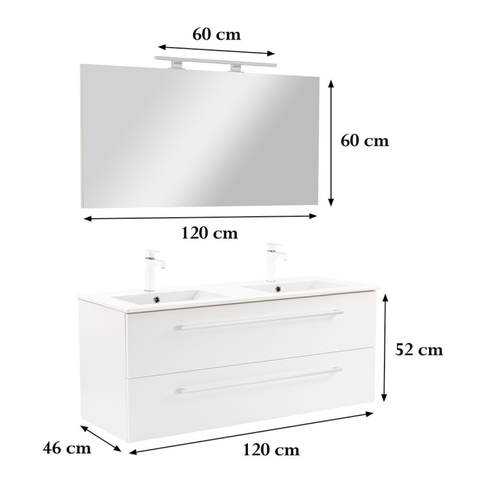 Leziter Set mobilier baie Vario Clam 120 complet [3]