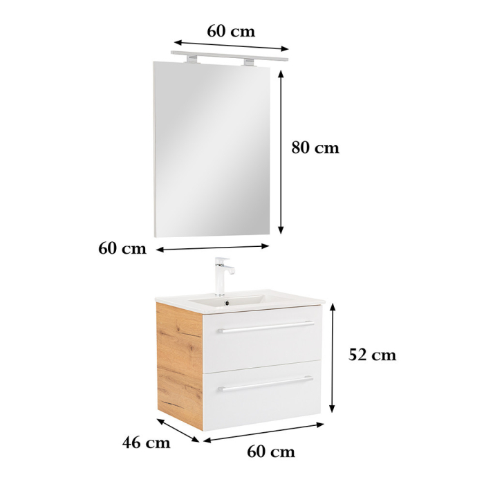 Leziter Set mobilier baie Vario Clam 60 complet [3]