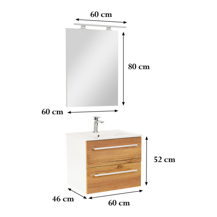 Leziter Set mobilier baie Vario Clam 60 complet [3]