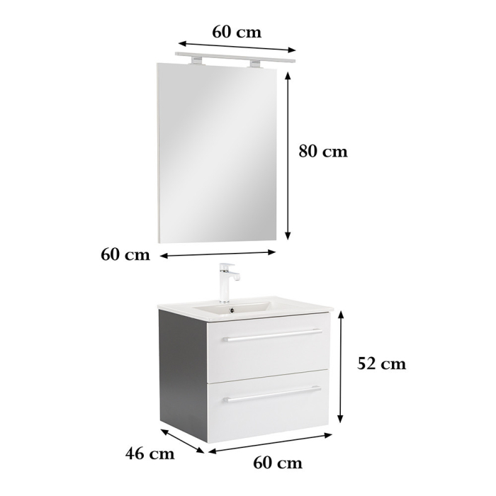 Leziter Set mobilier baie Vario Clam 60 complet [3]