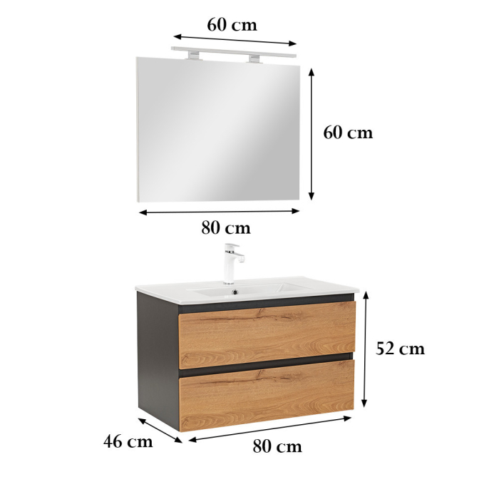 Leziter Set mobilier baie Vario Forte 80 complet [3]