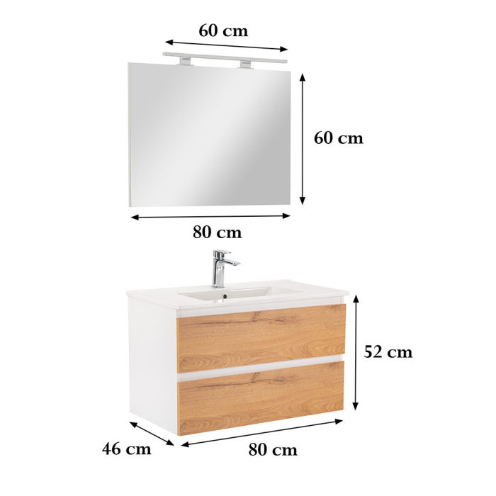 Leziter Set mobilier baie Vario Forte 80 complet [3]