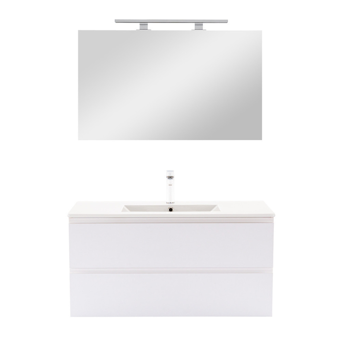 Leziter Vario Pull 100 mobilier de baie complet alb-alb [4]