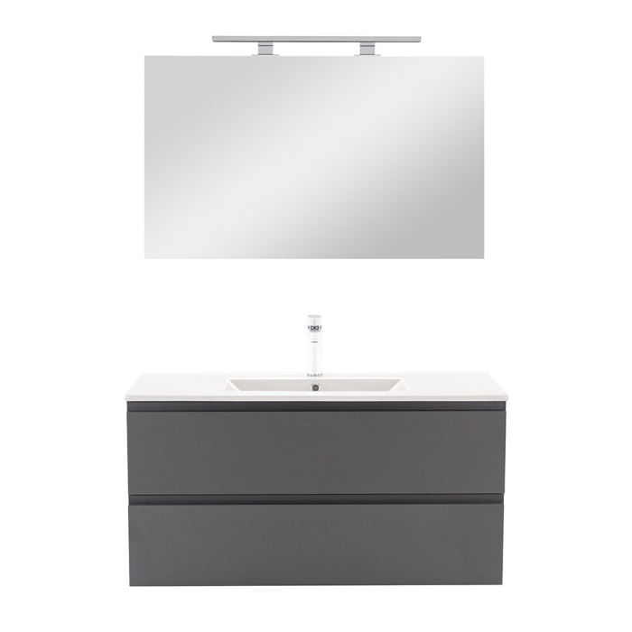 Leziter Vario Pull 100 mobilier de baie complet antracit-antracit [4]