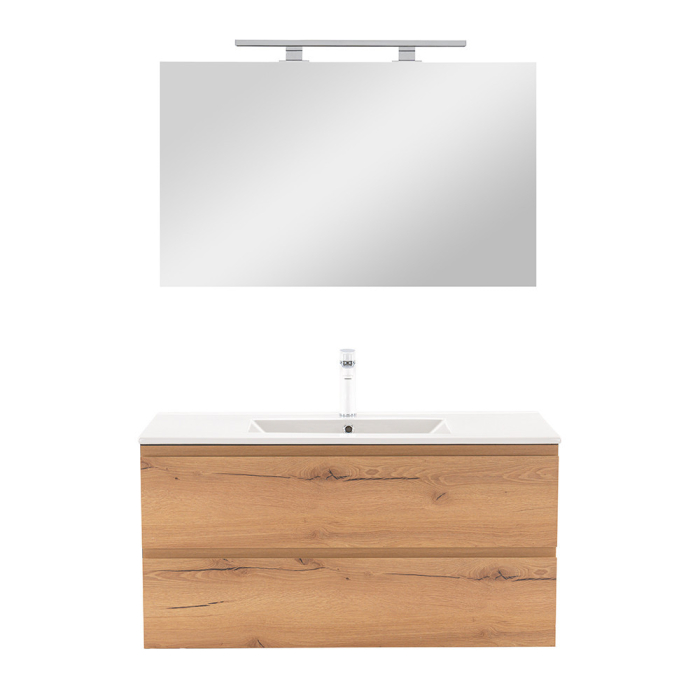 Leziter Vario Pull 100 mobilier de baie complet antracit stejar [4]