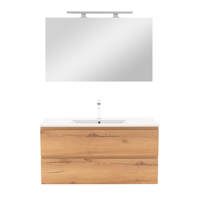 Leziter Vario Pull 100 mobilier de baie complet alb-oraș [4]