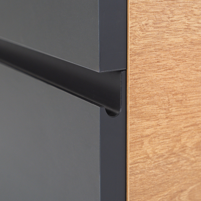 Leziter Vario Pull 100 mobilier de baie complet stejar-antracite [6]