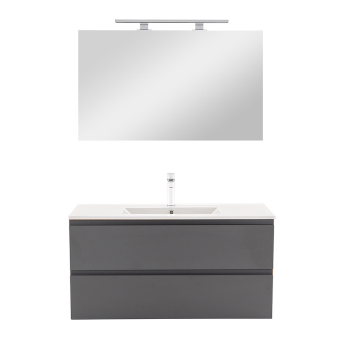 Leziter Vario Pull 100 mobilier de baie complet stejar-antracite [4]