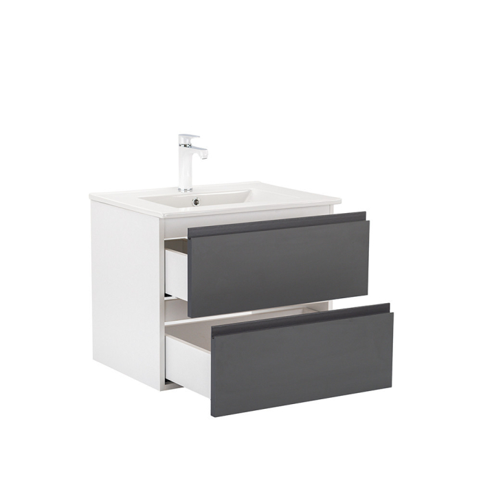 Leziter Vario Pull 60 mobilier de baie complet alb-antracit [5]
