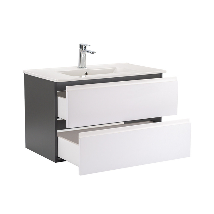 Leziter Vario Pull 80 mobilier de baie complet antracit-alb [5]
