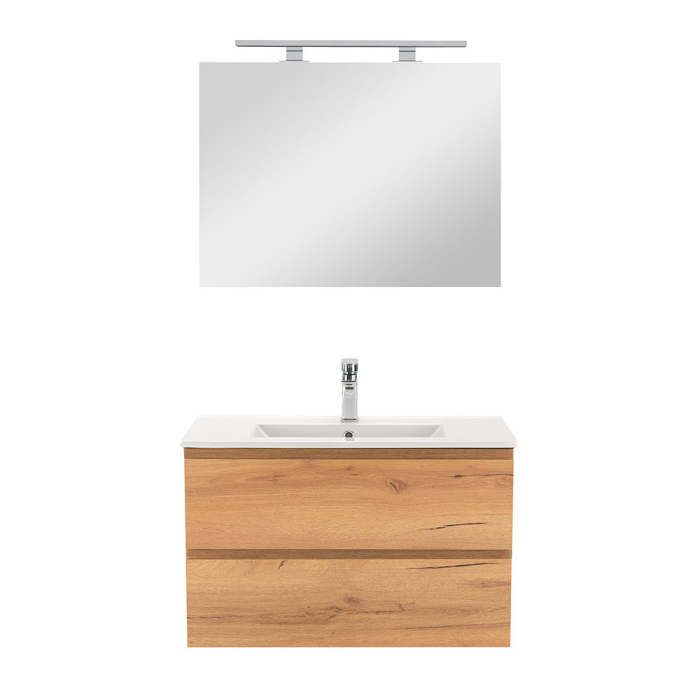 Leziter Vario Pull 80 mobilier de baie complet antracit stejar [4]