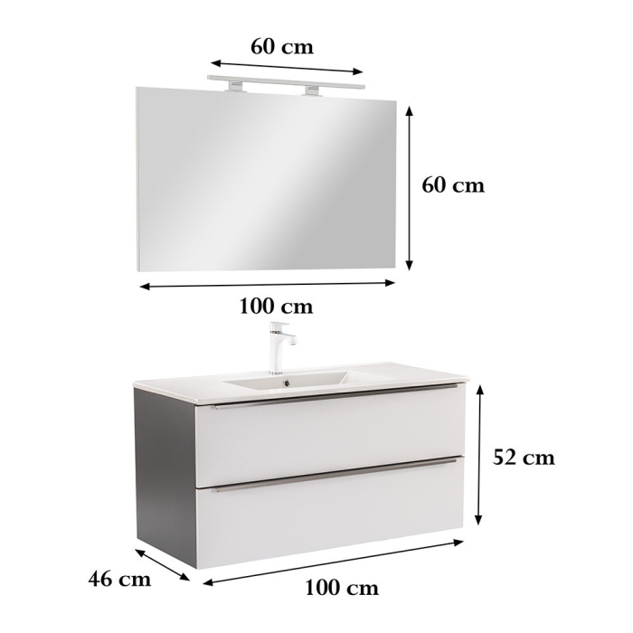 Leziter Set mobilier baie Vario Trim 100 complet [3]