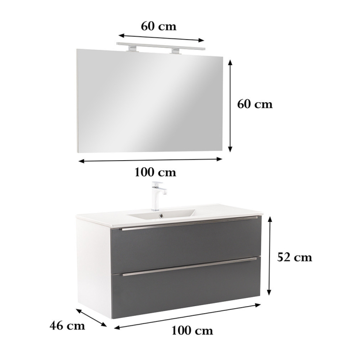 Leziter Set mobilier baie Vario Trim 100 complet [3]