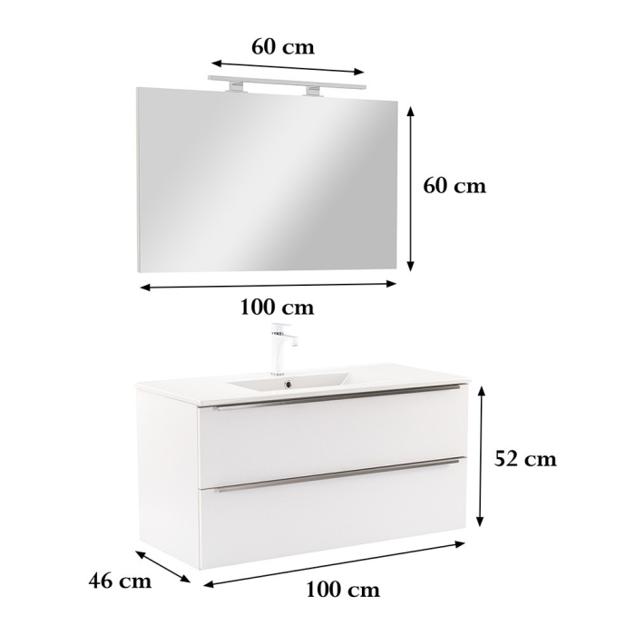Leziter Set mobilier baie Vario Trim 100 complet [3]