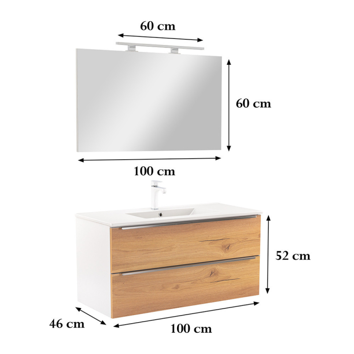 Leziter Set mobilier baie Vario Trim 100 complet [3]