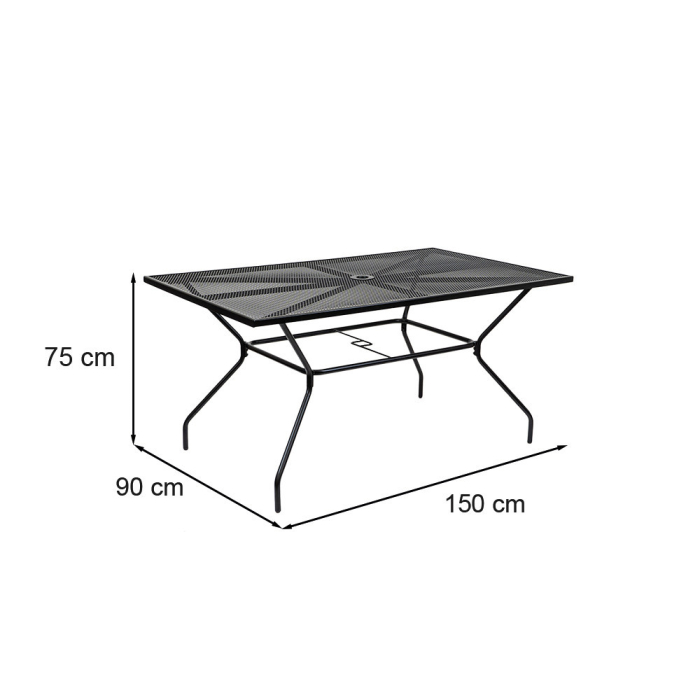 Leziter Set mobilier de grădină Alfi 4+1 negru [2]