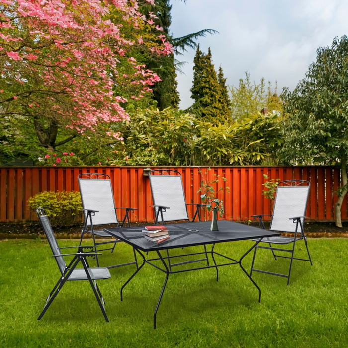 Leziter Set mobilier de grădină Alfi 4+1 negru [4]