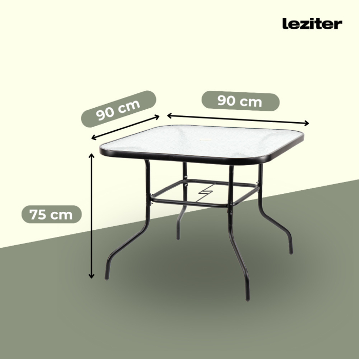 Leziter Set mobilier de grădină Amira 4+1 negru [3]