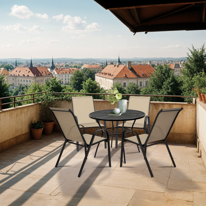 Leziter Set mobilier de grădină Arcom 4+1 bej [2]