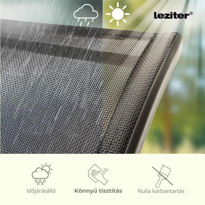 Leziter Set mobilier de grădină Arcom 4+1 negru [7]