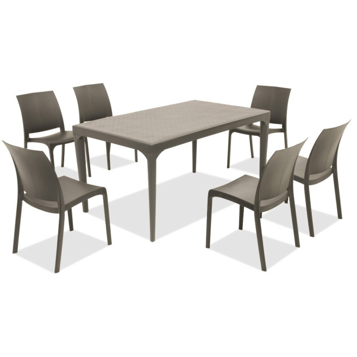 Leziter Set mobilier de gradina Bova 6+1 cappuccino [2]