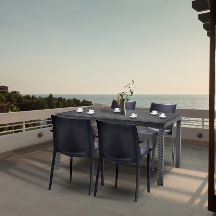 Leziter Set mobilier de grădină Carlo 4+1, grafit [3]