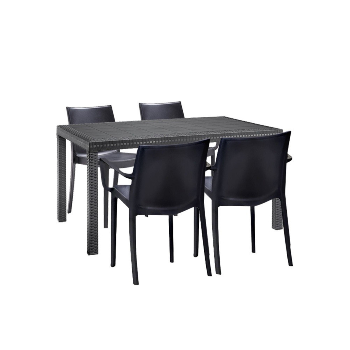 Leziter Set mobilier de grădină Carlo 4+1, grafit [2]