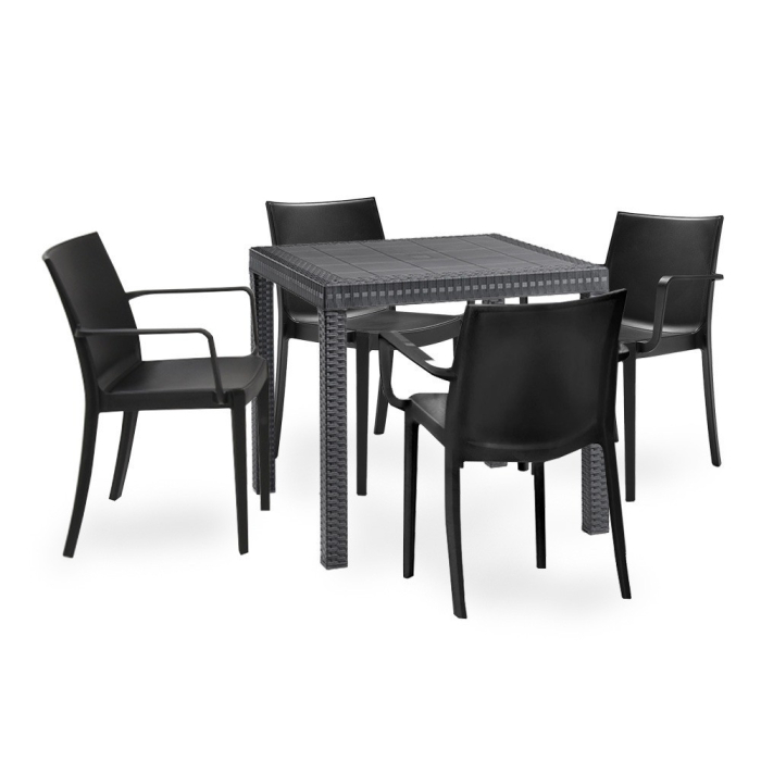 Leziter Set mobilier de grădină Castel 4+1, grafit [2]
