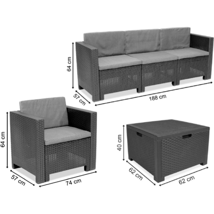 Leziter Set mobilier de grădină City Large cu 8 locuri [6]