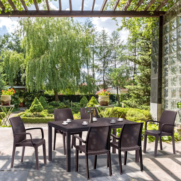 Leziter Set mobilier de grădină Corri 6+1 maro [3]