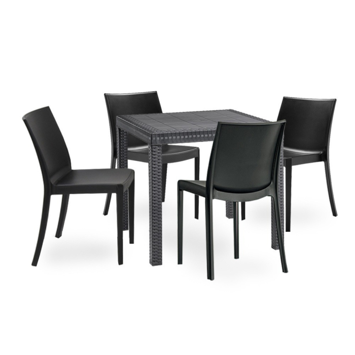 Leziter Set mobilier de grădină Dialo 4+1, grafit [2]