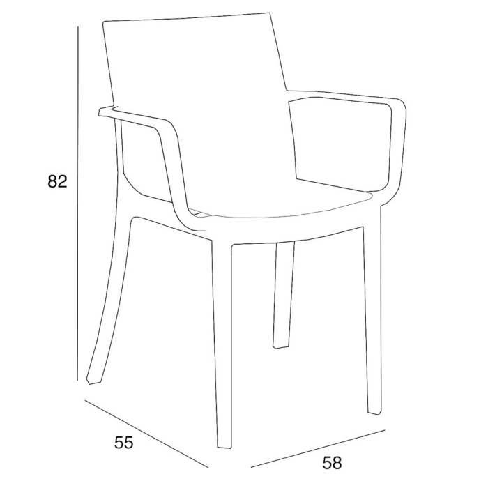 Leziter Set mobilier de grădină Donato 4+1 cotiere grafit [4]